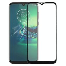 Lente esterna in vetro per schermo anteriore per Motorola Moto G8 Plus XT2019 / XT2019-2 (nero)