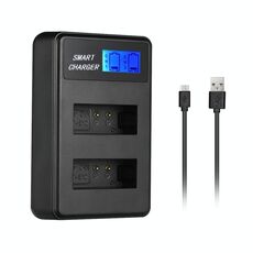 Per Canon LP-E12 Caricatore a doppio canale USB con display LCD intelligente