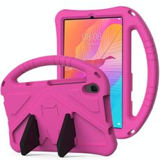 Custodia protettiva anti caduta per Huawei MatePad T8 EVA con supporto (rosa rossa)
