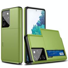 Custodia protettiva antiurto per Samsung Galaxy S21 Ultra / S30 Ultra con slot per scheda (verde)