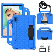 Per GALAXY TAB S8 / GALAXY TAB S7 T870 / T875 serie Diamond Series EVA Anti-caduta manica antiurto antiurto Cassa con shell protettiva con supporto e cinturino (blu)