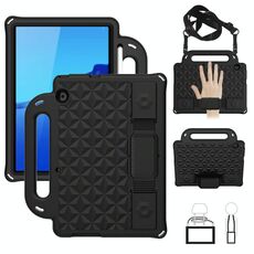 Per Huawei MediaPad T5 10.1 serie Diamond Series EVA Anti-Autunno Antifurgo Antifurto Custodia protettiva con supporto e cinturino (nero)