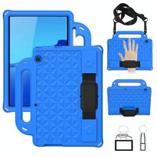 Per Huawei MediaPad T5 10.1 serie Diamond Series EVA Anti-caduta antiurto manica protettiva con shell protettiva con supporto e cinturino (blu)