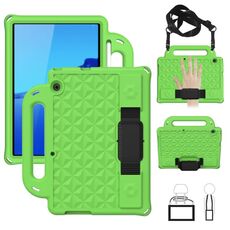 Per Huawei MediaPad T5 10.1 serie Diamond Series EVA Anti-caduta antiurto antiurto manica protettiva Custodia con supporto e cinturino (verde)