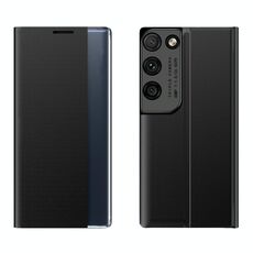 Per Samsung Galaxy S21 Ultra 5G Display laterale MAGNETIC MAGNETIC PLAY Struttura PLAY Texture Plame Texture + Custodia PC con supporto e funzione Sleep / Wake-up (nero)