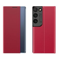 Per Samsung Galaxy S21 Ultra 5G Display laterale lato magnetico orizzontale flip Texture texture texture + custodia per PC con supporto e funzione Sleep / Wake-up (rosso)