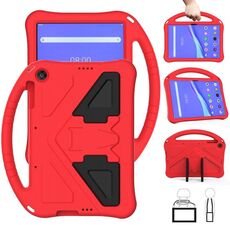 Per Lenovo Tab M10 TB-X505F Guscio protettivo anti caduta piatto EVA con supporto (rosso)