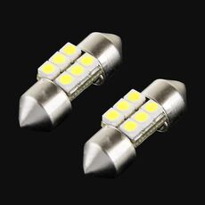 2 PZ 27mm 6 LED 5050 SMD Lampadina da lettura per auto (luce blu)