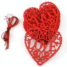 2 confezioni San Valentino Forniture per matrimoni Hollow Love Decoration Piccolo ciondolo JM01767