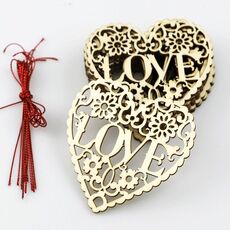 2 confezioni San Valentino Forniture per matrimoni Hollow Love Decoration Ciondolo piccolo JM01768