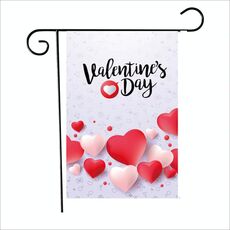 Banner da giardino con atmosfera festiva da 2 pezzi per San Valentino (QR016)