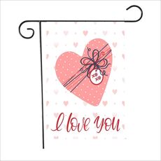 Banner giardino atmosfera festosa 2 pezzi San Valentino Garden Flag (QR019)