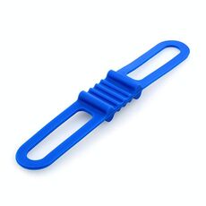 10 pezzi Elastico Elastico Cinghie in silicone Bicicletta Straccio fisso Trave di luce auto, Dimensione: taglia unica (blu)
