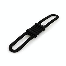 10 pezzi High Elastic Silicone Cinghie in silicone Bicycle Strap Fisso Auto Light Beam, Dimensione: taglia unica (Nero)