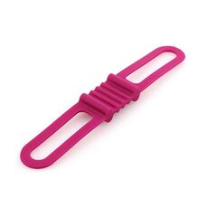 10 pezzi High Elastic Silicone Cinghie in silicone Bicicletta Strap Strap Automobile Fascio di luce, Dimensioni: taglia unica (Rose Red)
