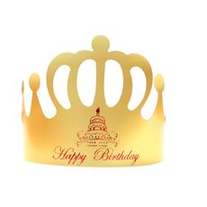 50 pezzi corona compleanno cappello bambini adulto festa di compleanno cartone animato decorazione cappello di carta (carta oro)