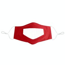 3 PCS Anti-Fog Lip Language Face Shield per i sordi e muti Visiera con stampa in tinta unita (rosso)