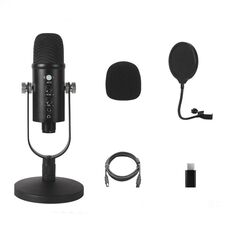 Microfono a condensatore USB BM-86 Microfono per registrazione vocale Microfono per computer Set di apparecchiature per trasmissione dal vivo, specifica: standard + piccola rete di prevenzione degli scoppi