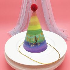 Cappello da compleanno con pallina pelosa con paillettes abbronzanti per copricapo da festa da 20 pezzi
