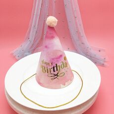 Cappello da compleanno con pallina pelosa con paillettes abbronzanti da 20 pezzi (MZ-081)