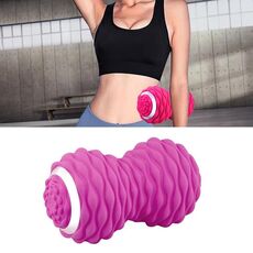 Massaggio Fitness Palla da massaggio in silicone elettrico Rilassamento muscolare Palla fascia Palla da yoga a forma di arachidi (rosa rossa)