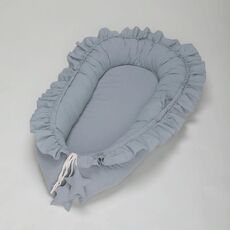 Tappetino per letto neonato portatile in cotone con pizzo utero letto bionico (blu-verde)