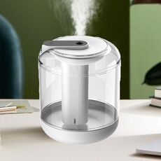 BF143 USB Mini Home Office Camera da letto Desktop Mist Maker Idratante con luce notturna Olio essenziale Diffusore di aromaterapia Umidificatore d'aria per fiori e frutta (bianco)