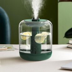 BF143 USB Mini Home Office Camera da letto Desktop Mist Maker Idratante con luce notturna Olio essenziale Diffusore di aromaterapia Umidificatore per fiori e frutta (verde)