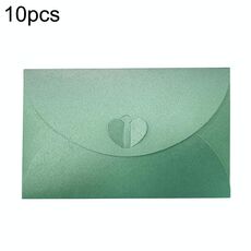 50 pezzi Amore fibbia perla carta timbratura a caldo involucro invito lettera (verde scuro)