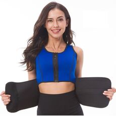 Corsetto in neoprene Gilet da yoga Tuta da sudore Cintura addominale post-partum, Taglia: L (blu)