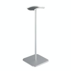 Supporto per auricolari in lega di alluminio per auricolari D6 Espositore per gancio per cuffie per computer Internet Cafe (grigio argento)