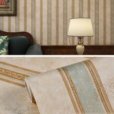 0.53x5m 3D stereoretro autoadesivo autoadesivo wallpaper non tessuto carta da parati pastorale floreale da camera da letto soggiorno TV Sfondo sfondo wall sticker (1014 retro strisce)