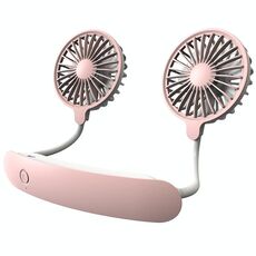 F6 Mini ventaglio da appendere da esterno con ricarica USB Piccolo ventilatore pigro (rosa)