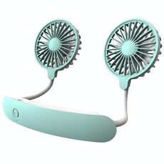 F6 Mini ventola da appendere da esterno con ricarica USB Ventilatore pigro piccolo (verde)