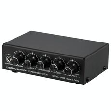 Mixer a 3 canali Amplificatore stereo anteriore Regolatore alti / medi / bassi, alimentatore USB 5V, spina USA
