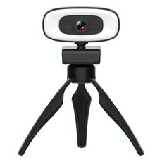 C10 2K HD senza distorsione a 360 gradi Ruota a tre velocità Luce di riempimento Webcam con drive USB gratuito, microfono con audio nitido incorporato