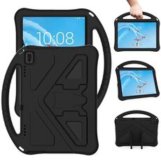 Per Lenovo Tab E10 TB-X104F Guscio protettivo anti caduta piatto EVA con supporto (nero)