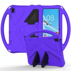 Per Lenovo Tab E10 TB-X104F Guscio protettivo anti caduta piatto EVA con supporto (viola)
