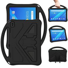 Per Lenovo Tab 4 10 Plus TB-X704F / N / L / V Guscio protettivo anti caduta piatto EVA con supporto (nero)