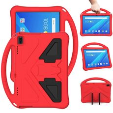 Per Lenovo Tab 4 10 Plus TB-X704F / N / L / V Guscio protettivo anti caduta piatto EVA con supporto (rosso)