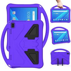 Per Lenovo Tab 4 10 Plus TB-X704F / N / L / V Guscio protettivo anti caduta piatto EVA con supporto (viola)