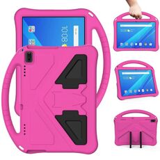 Per Lenovo Tab 4 10 (TB-X304F / N) Guscio protettivo anti caduta piatto EVA con supporto (RoseRed)