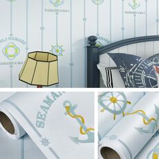 0.53 x 3m Stelle 3D Luna Autoadesiva Carta da parati autoadesiva Bambini mediterranea Adesivo da parete (2502 azzurro)