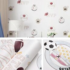 0.53 x 3m Stelle 3D Moon Carta da parati autoadesiva Adesivo murale per bambini mediterraneo (3005 beige)