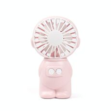 FY040 2 PCS Ventilatore portatile da esterno USB portatile Mini ventilatore da tavolo per ufficio con luce notturna (rosa)