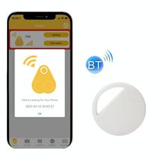 HYC-S9 2 PCS Round Bluetooth Object Finder Localizzatore di localizzazione del telefono cellulare Allarme bidirezionale anti-perso (bianco)