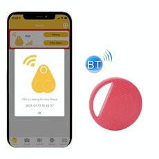 HYC-S9 2 PCS Round Bluetooth Object Finder Localizzatore di localizzazione del telefono cellulare Allarme bidirezionale anti-smarrimento (rosa)