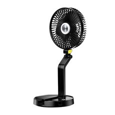 FF-996 Lampada da tavolo pieghevole da tavolo Ventilatore Dormitorio per studenti Ventilatore muto USB da tavolo (versione aggiornata-Nero)