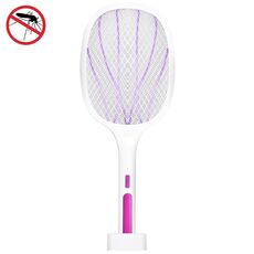 Zanzara elettrico Swatter Mosquito Killer Two-in-One USB ricaricabile per uso domestico Zanzara elettrico Swatter, colore: LEDx10 viola (ricarica base)