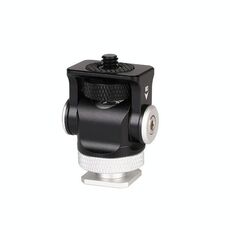 Adattatore a vite da 1/4 di pollice per montaggio su pattino freddo con staffa a testa a sfera per mini treppiede oscillante da 180 gradi